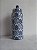 POTICHE DECORATIVO PORCELANA AZUL/BRANCO 11x32cm - Imagem 1