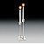 CASTIÇAL DE PRATA P/2 VELAS ROMA 23/29CM - Imagem 1