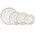 JG DE JANTAR DE PORCELANA BONE CHINA GOLD ALTO RELEVO 30PC - Imagem 1