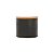 POTE DE PORCELANA C/TAMPA DE MADEIRA BAMBOO PRETO 450ML - Imagem 2