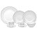 JG DE JANTAR DE PORCELANA BONE CHINA KIEV PRATEADO 42PCS - Imagem 1