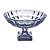FRUTEIRA DE CRISTAL DE CHUMBO C/PÉ ADAMANT AZUL 32,5X19,5CM - Imagem 1
