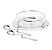SALADEIRA C/SOUSPLAT E TALHERES DE PRATA 25CM - Imagem 1