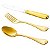 FAQUEIRO 130PC PVD DOURADO CHRIS C/ESTOJO DE MADEIRA - Imagem 1