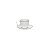 JG 6 XÍCARAS CAFÉ PÍRES PORCELANA BONE CHIN MINSK PRATA 90ML - Imagem 1