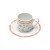 CJ 6 XÍCARAS P/CAFÉ C/PIRES LEAVES AND FLOWERS 90ML - Imagem 2