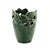 VASO DECORATIVO PORCELANA LEAF VERDE 9x12cm - Imagem 1