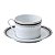 CJ 6 XICARAS DE CHÁ DE PORCELANA LIMOGES ROMA 220ML - Imagem 1
