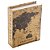 CAIXA LIVRO PAPEL RÍGIDO MAPA ANTIGO PRETO 20x16x5cm - Imagem 2