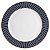 JG 6 PRATOS RASO DE PORCELANA BONE CHINA COBALTO ALTO RELEVO - Imagem 1