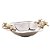 CENTRO DE MESA AÇO INOX C/ALÇA DOURADA 29x23x8cm - Imagem 6