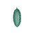 FOLHA DE PORCELANA DECORATIVA PACHIRA VERDE 16X6,5X2,5cm - Imagem 6