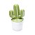 VASO DE CERÂMICA CACTOS VERDE 12,5X12,5X25,5cm - Imagem 1
