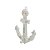ÂNCORA DE MADEIRA DECORATIVA ADORNADO CONCHA 22,5X17,5X4,5cm - Imagem 1