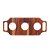 CJ 3 COPOS P/CERVEJA C/SUPORTE MADEIRA TECA 36x15x2cm 320ml - Imagem 4