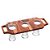 CJ 3 COPOS P/CERVEJA C/SUPORTE MADEIRA TECA 36x15x2cm 320ml - Imagem 2