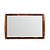 BANDEJA MADEIRA TECA C/ESPELHO CORAÇÃO BLACK 36x23x7cm - Imagem 2