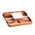 PETISQUEIRA MADEIRA TECA C/BOWL PORCELANA QUADRADA 20x20x4cm - Imagem 1