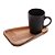 CANECA C/PIRES MADEIRA TECA 22x15x11cm 350ml - Imagem 1