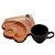 XÍCARA CAFÉ C/BANDEJA MADEIRA TECA E COLHER 30x18x8cm 195ml - Imagem 2
