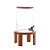 DISPENSER VIDRO C/SUPORTE E TAMPA MADEIRA TECA 22x38cm 5l - Imagem 2