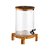 DISPENSER VIDRO C/SUPORTE E TAMPA MADEIRA TECA 24x31cm 5l - Imagem 1