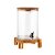 DISPENSER VIDRO C/SUPORTE E TAMPA MADEIRA TECA 24x31cm 5l - Imagem 3
