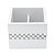 PORTA TALHER DE MADEIRA DIAMOND BRANCO 17X17X13cm - Imagem 2