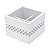 PORTA TALHER DE MADEIRA DIAMOND BRANCO 17X17X13cm - Imagem 1