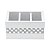 PORTA CONTROLE COM 3 DIVISÓRIAS DIAMOND BRANCO 17,5X11X9,5cm - Imagem 3