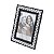 PORTA RETRATO DIAMOND PRETO 10X15 - Imagem 1