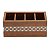 PORTA CONTROLE COM 4 DIVISÓRIAS DIAMOND MARROM 23X11X9,5cm - Imagem 1