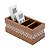 PORTA CONTROLE COM 4 DIVISÓRIAS DIAMOND MARROM 23X11X9,5cm - Imagem 4