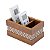 PORTA CONTROLE COM 3 DIVISÓRIAS DIAMOND MARROM 17,5X11X9,5cm - Imagem 4
