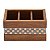 PORTA CONTROLE COM 3 DIVISÓRIAS DIAMOND MARROM 17,5X11X9,5cm - Imagem 1