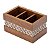 PORTA CONTROLE COM 3 DIVISÓRIAS DIAMOND MARROM 17,5X11X9,5cm - Imagem 3