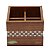 PORTA TALHER DE MADEIRA DIAMOND MARROM 17X17X13cm - Imagem 1