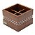 PORTA TALHER DE MADEIRA DIAMOND MARROM 17X17X13cm - Imagem 3