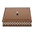 CAIXA DE MADEIRA COM TAMPA BISOTÊ DIAMOND MARROM 26X26X6cm - Imagem 1
