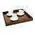 BANDEJA COM ESPELHO BISOTÊ ACOBREADO RADICA 27X27X4cm - Imagem 3