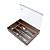 ORGANIZADOR DE TALHER COM TAMPA DE VIDRO NATURALS 36X26X6cm - Imagem 8