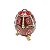 PORTA JÓIAS OVO JEBERGÉ OVAL DE ZAMAC VERMELHO 6X6X8CM - Imagem 2