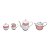 CJ 4PC P/CHÁ DE PORCELANA GIVEMY ROSA CLARO 850ML - Imagem 3