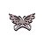 JG PORTA COPOS C/6 PC DE MADEIRA BORBOLETA 10X8X0,6CM - Imagem 3