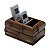 PORTA CONTROLE 3 LUGARES BAMBU 19X12,5X10cm - Imagem 1