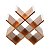 ADEGA DE MADEIRA PARA 6 GARRAFAS NATURALS 30X30X13cm - Imagem 4