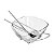 SALADEIRA DE VIDRO C/BASE E TALHERES DE PRATA FENICE 24CM - Imagem 2