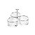 PETISQUEIRA TRIPLA DE PRATA RIALTO 23x23x11,5CM - Imagem 3