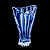 VASO DE CRISTAL ECOLÓGICO PLANTICA AZUL 32CM - Imagem 8
