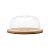TÁBUA DE BAMBOO C/ TAMPA DOME PLÁSTICA 18Ø 18CM ALT - Imagem 4